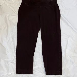 Lands’ End Dark Brown Starfish Straight Leg Legging Pants - Size 1X Petite
